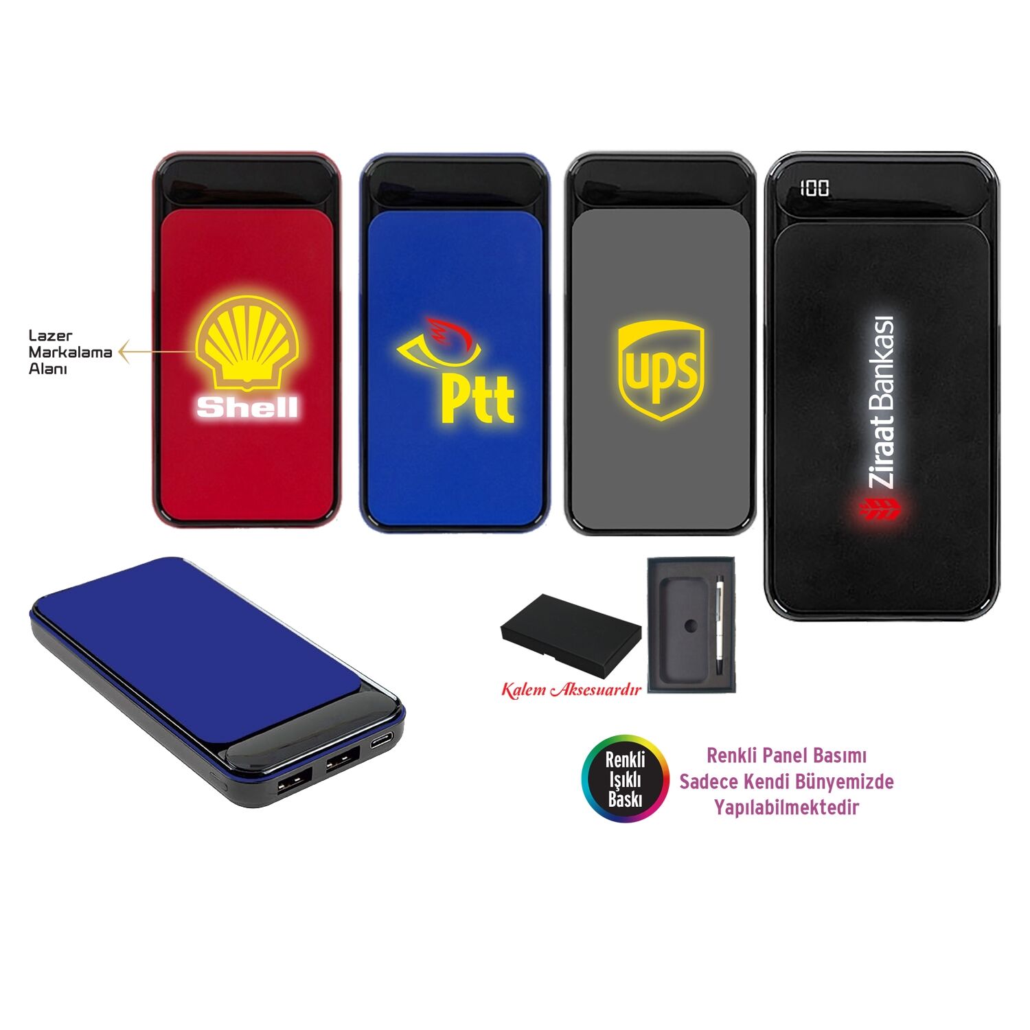 KAUÇUK IŞIK KAZIMA POWERBANK 10.000 Mah